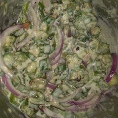 Bhindi salad 🥗/ladies finger A picture of Bhindi salad 🥗/ladies finger.