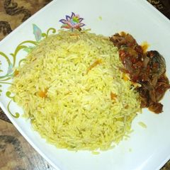 Fried rice with pepper sauce A picture of Fried rice with pepper sauce.