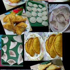 Aalu k Samosay in 3 different Shape A picture of Aalu k Samosay in 3 different Shape.