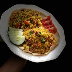 A picture of Fried couscous.