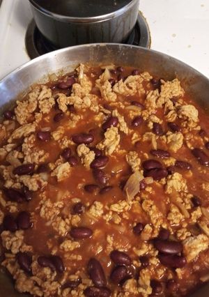 A picture of Easiest Chili Ever using ground chicken.