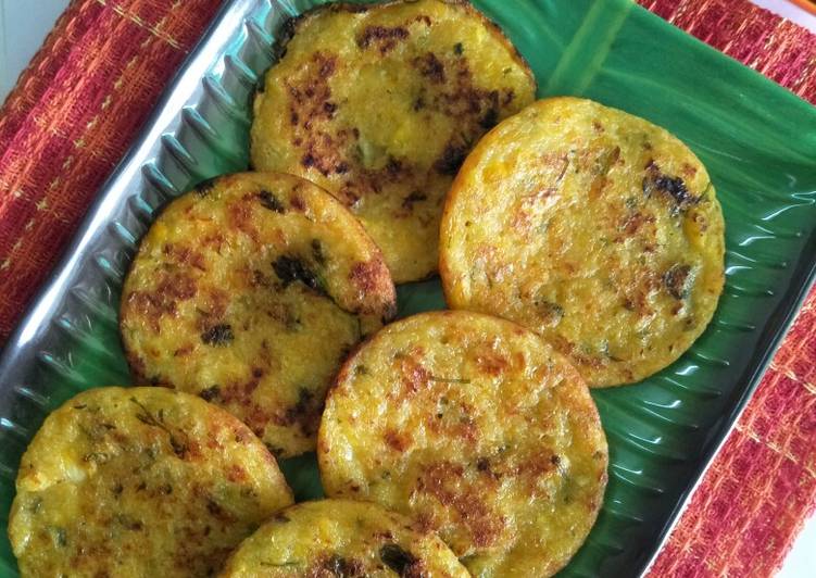 Corn oats semolina pancakes