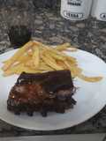 Pechito de cerdo breseado y laqueado con salsa BBQ