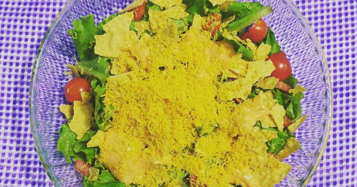 145 easy and tasty tortilla chip salad recipes by home cooks Cookpad
