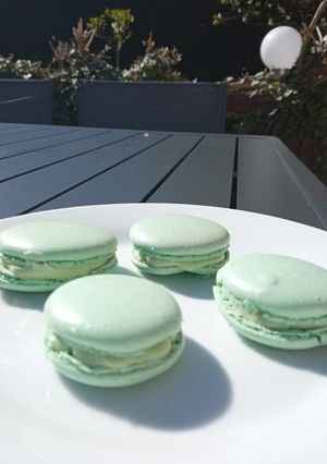 Une photo de Macarons à la pistache