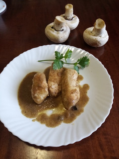 Una foto de Solomillo de pavo en salsa de champiñón