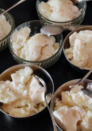 A picture of Lychee ice cream.