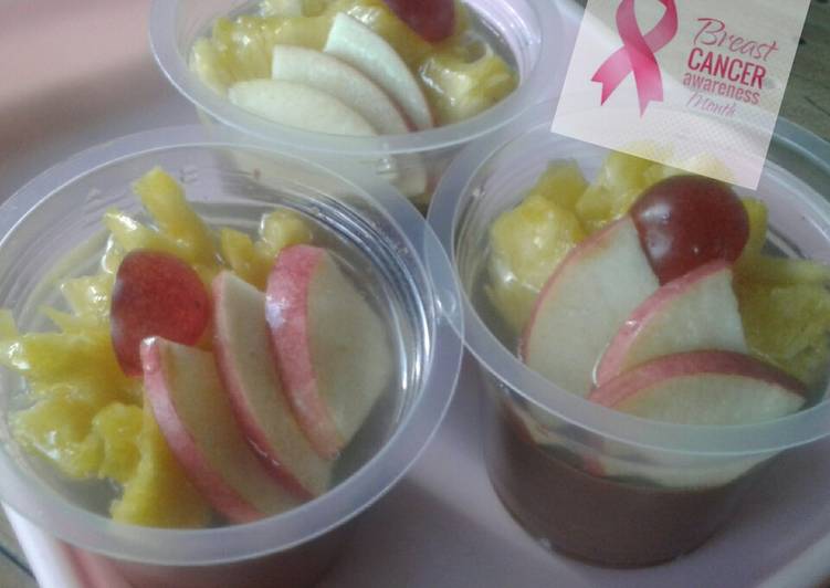 makanan 100. Fruits choco pudding Anti Gagal