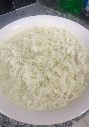 Foto de Arroz branco no microondas