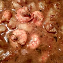 A picture of Prawn and potato curry.