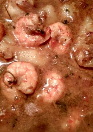A picture of Prawn and potato curry.