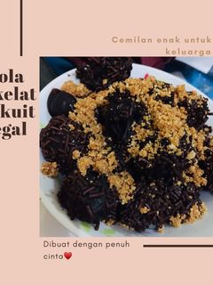 Foto resep Bola Cokelat Biskuit Regal, cemilan nikmat untuk keluarga🤗
