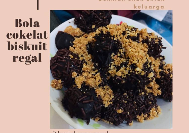 Bola Cokelat Biskuit Regal, cemilan nikmat untuk keluarga🤗