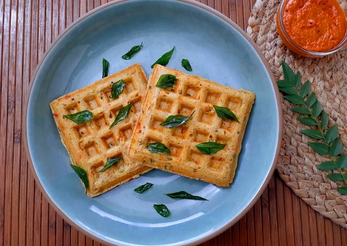 Savory Rava Waffles