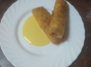 Foto principal de Cañas de dulce de membrillo y queso fresco con natillas
