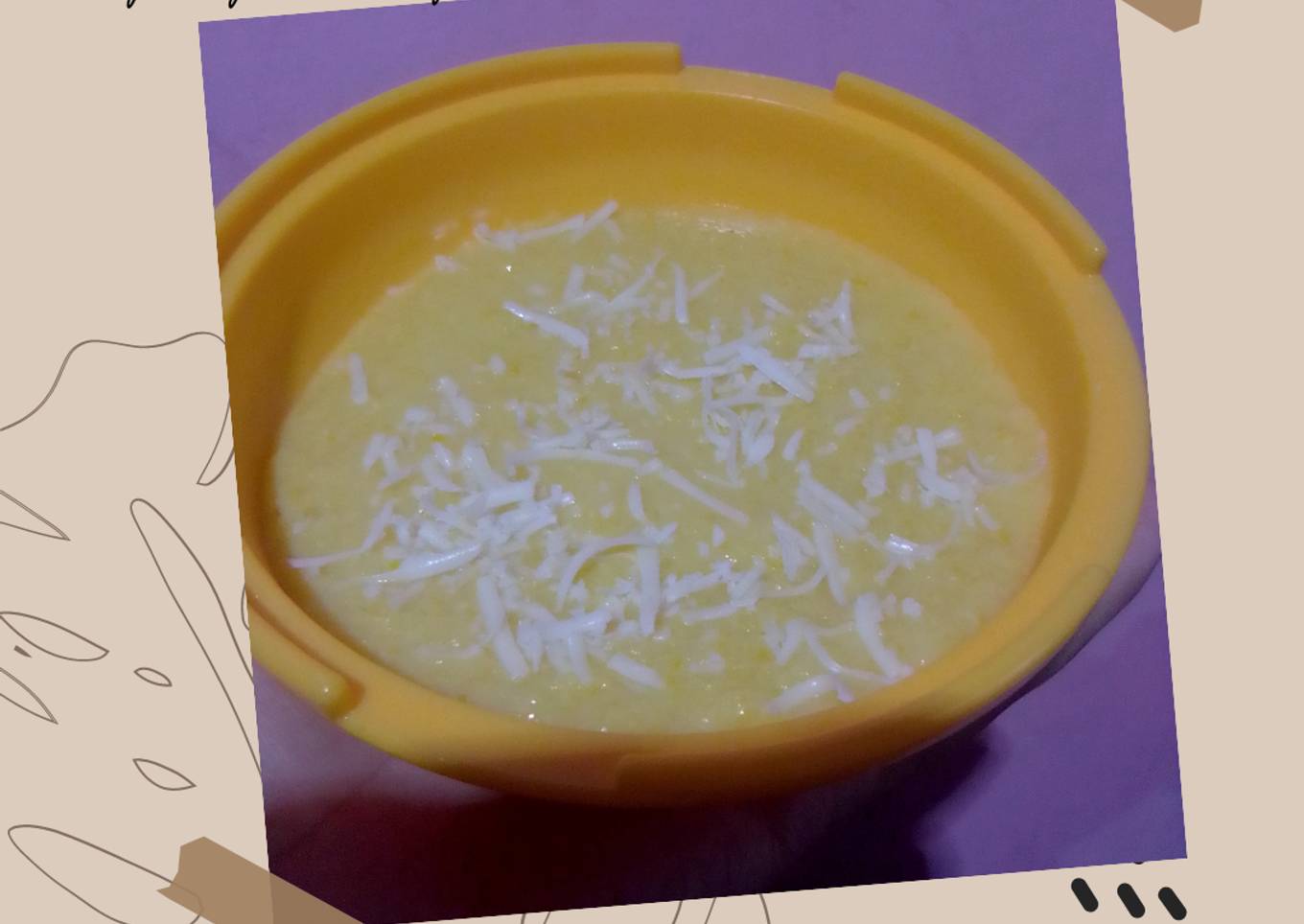Bubur Jasuke (Jagung,Susu,Keju) Snack Time /Makan Selingan 6bln+