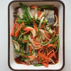 A picture of Marinated Japanese Horse Mackerel (Nanbandzuke).