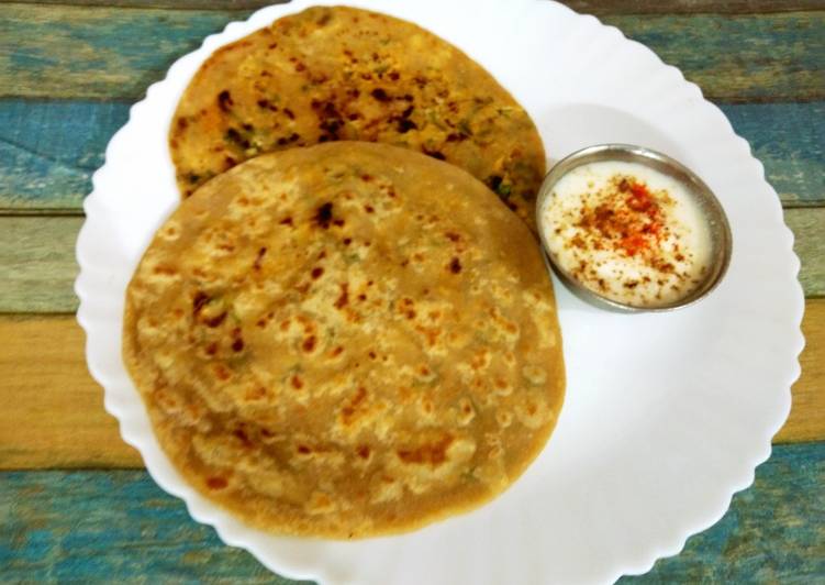 Raw banana and ajwain paratha