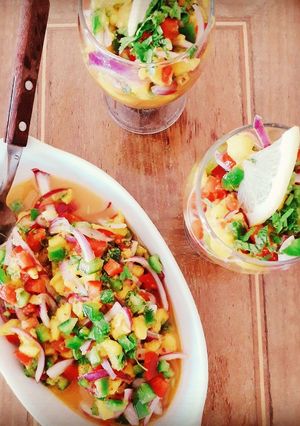 Una foto de Ceviche de mango