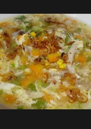 Foto resep Sup jagung dan telur