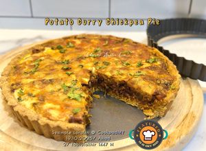 Gambar Potato Curry Chickpea Pie (Chickpea Crust Quiche)