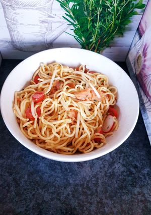 Une photo de Salade froide saumon haricots Mungo 😋