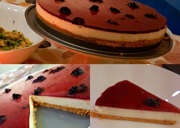 Steps to Make Super Quick Homemade Blueberry cheesecake