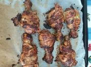 Una foto de churrasco pollo