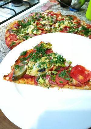 Фото Пицца на лаваше🍕 на скорую руку👍.