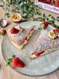 Triangle feuilleté à la fraise et à la passion
