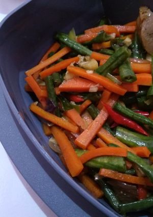 Foto resep Tumis cangtelso (Kacang panjang, Wortel, Bakso)