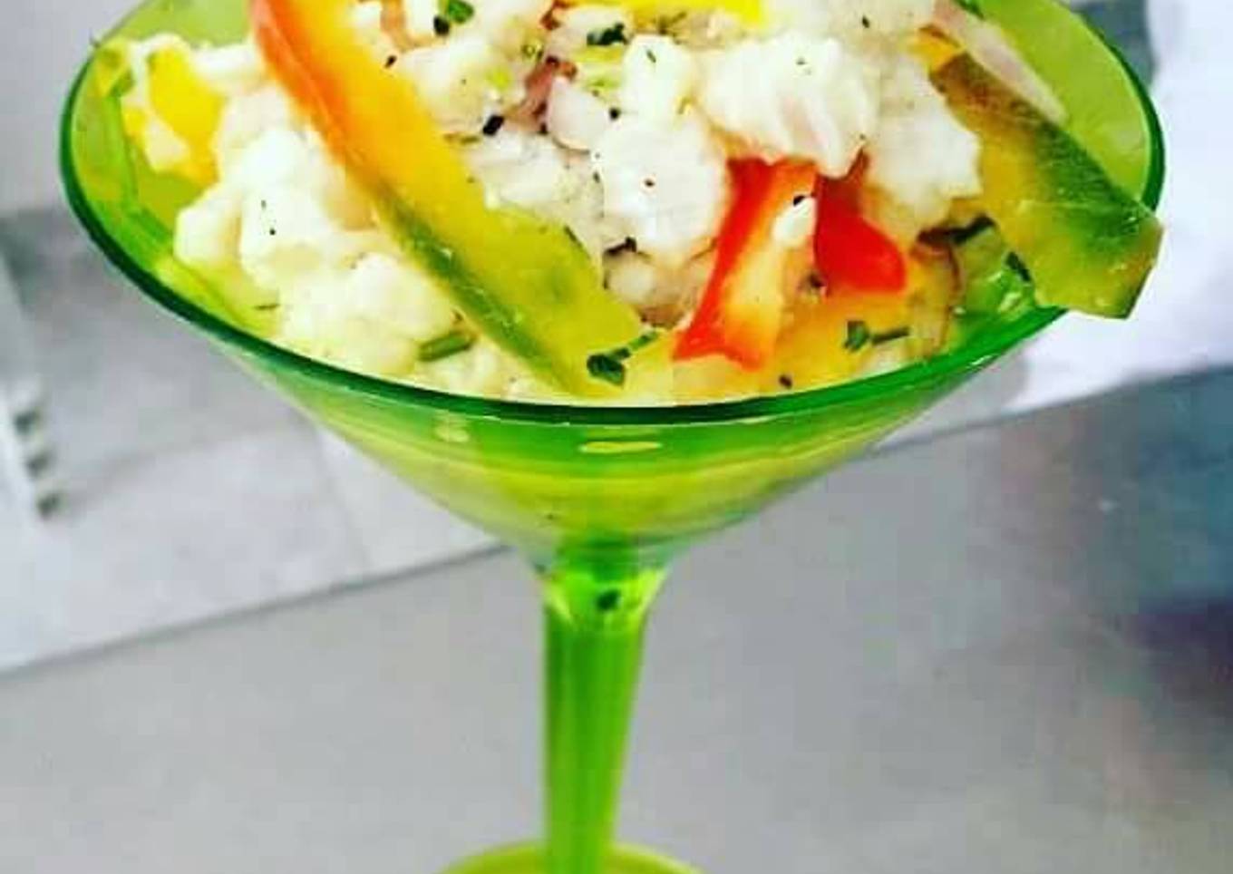 ceviche al estilo del cheff.