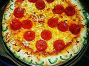 A picture of jalapeno peppers pizza