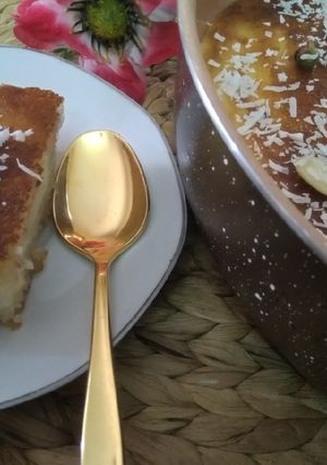 صورة لوصفة بسبوسة القشطه
