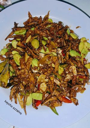Foto resep Tumis pedas teri pete