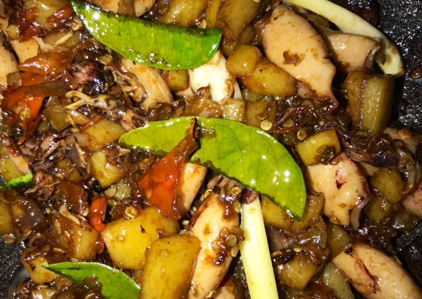 Sambal Kentang cumi bikin ngabisin nasi