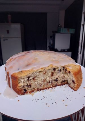Una foto de Torta de banana y chips de chocolate 🍌🍫