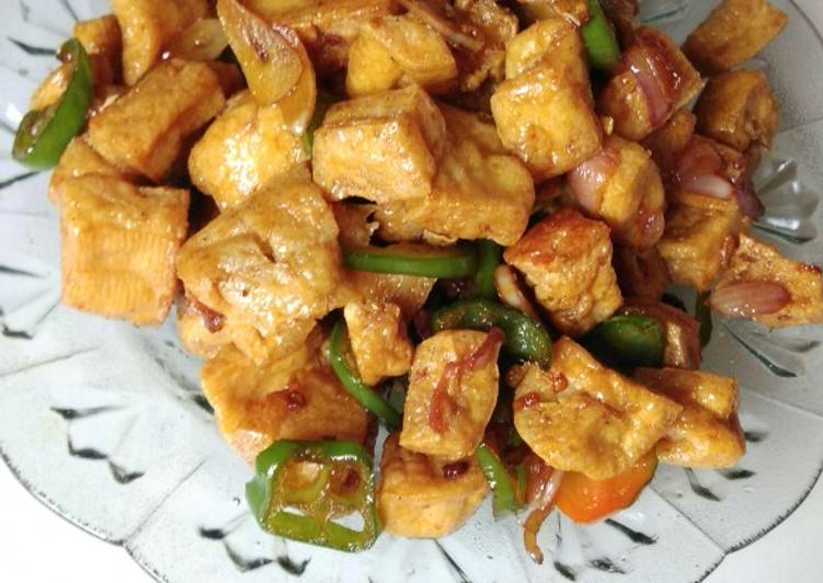 Resep Tahu putih cabe gendot, Enak