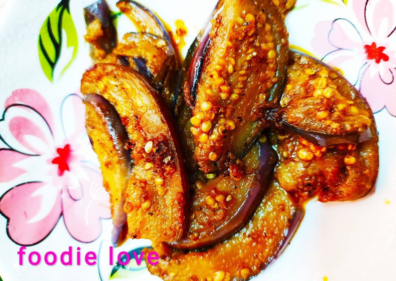 Fried pepper eggplant