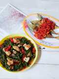 Set Menu (Tumis Tauco Kangkung Tahu, Balado Ikan Kembung)