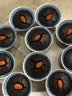 A picture of Cocoa Powder Brownies in a Convection Oven.