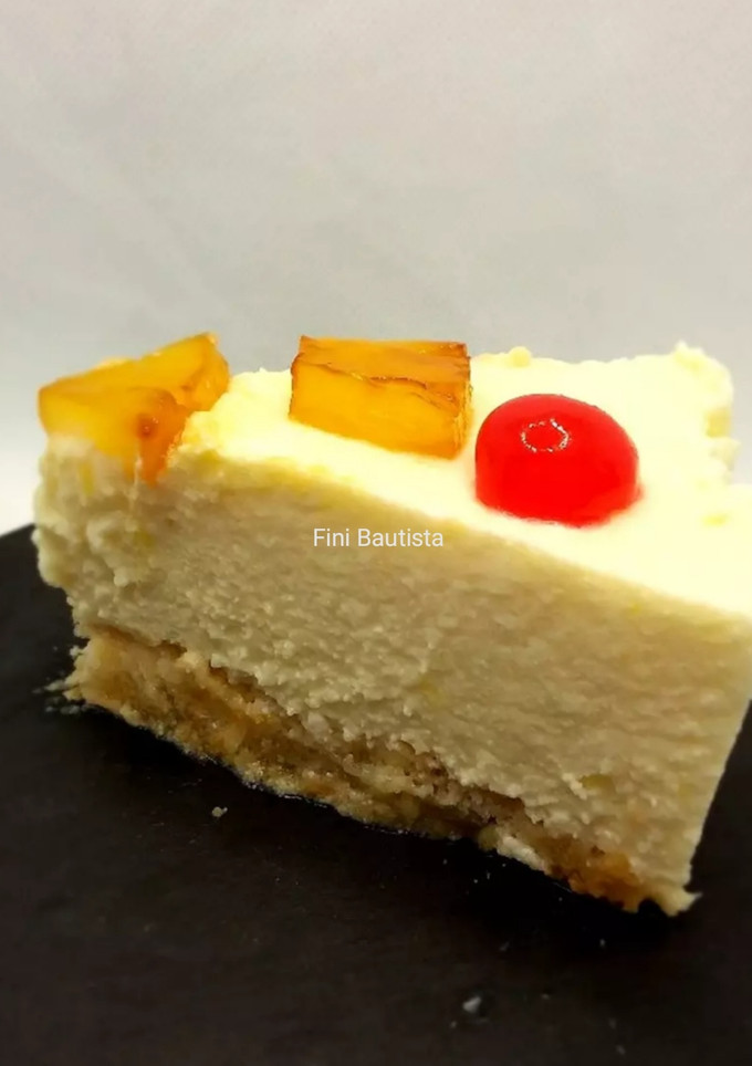 Una foto de Tarta semifría de piña y ricotta