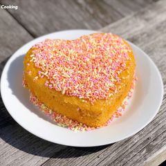 Summer Sunshine Tea Time Treat | Custard Powder Cake | Eggless Custard Cake A picture of Summer Sunshine Tea Time Treat | Custard Powder Cake | Eggless Custard Cake.