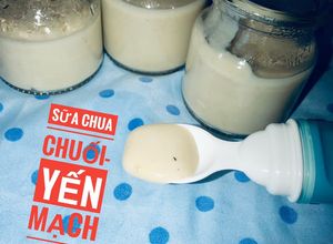 Hình của món Sữa chua chuối -yến mạch.