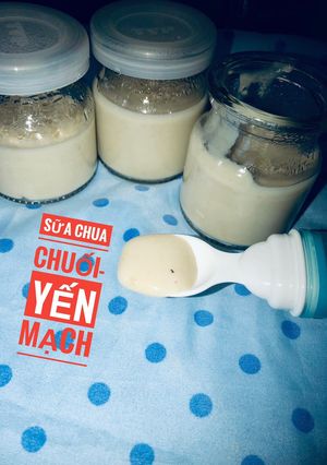 Hình của món Sữa chua chuối -yến mạch.