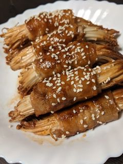 照燒豬肉捲金針菇 的食譜成品照片