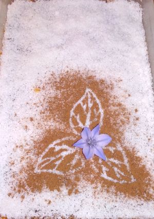 Una foto de Tarta de galletas de zanahorias y coco 🥕