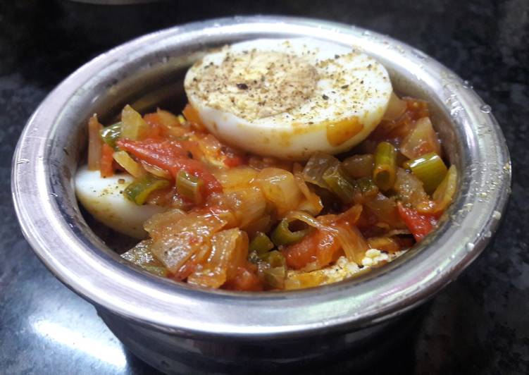 Quick and Easy Spring onion egg roast