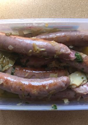 Una foto de Salchichas en Aceite