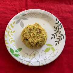 A picture of Coconut mango red poha!.